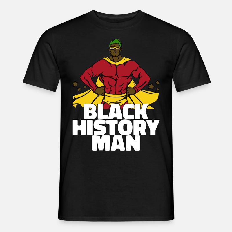 black history Superheld Geschenk - Männer T-Shirt - Schwarz
