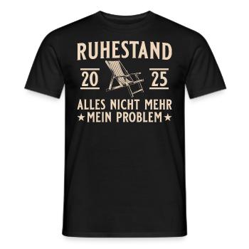Ruhestand 2025 Arbeitskollege Abschied Rente - Männer T-Shirt - Schwarz - Vorne - AI Model Male 178 light (178cm)