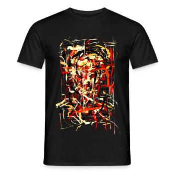 Flammender Teufel - Männer T-Shirt - Schwarz - Vorne - AI Model Male 178 light (178cm)