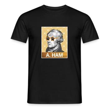 Alexander Hamilton - Männer T-Shirt - Schwarz - Vorne - AI Model Male 178 light (178cm)