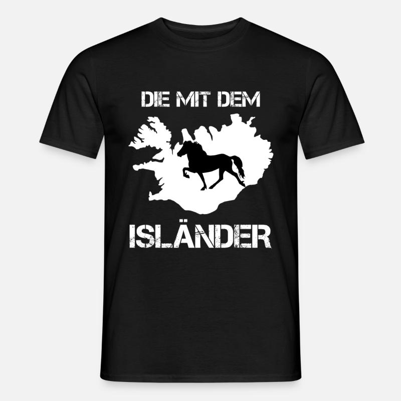 Die mit dem Isländer - Männer T-Shirt - Schwarz