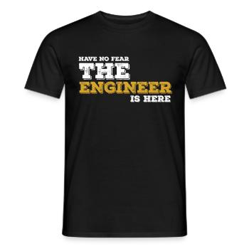 Engineer engineer technician gift idea - Men's T-Shirt - black - Front - AI Model Male 178 light (178cm)