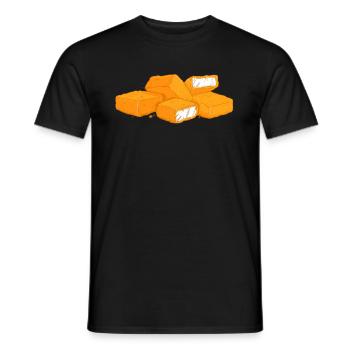 Poulet Nuggets Poulet Nuggs Fast Food Hunger - T-shirt homme - noir - Devant - AI Model Male 178 light (178cm)