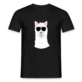 LAMA - LLAMA - Männer T-Shirt - Schwarz - Vorne - AI Model Male 178 light (178cm)