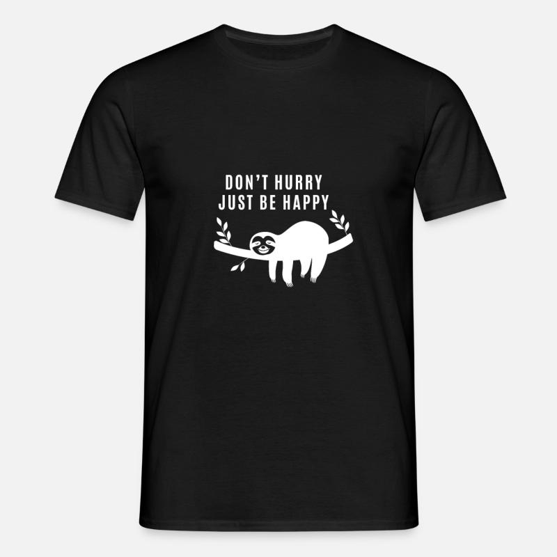 Faultier - Sloth - Männer T-Shirt - Schwarz