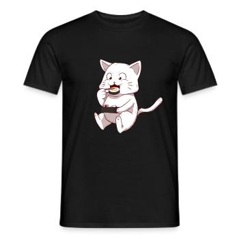 Chat Chat Sushi Japon - T-shirt homme - noir - Devant - AI Model Male 178 light (178cm)