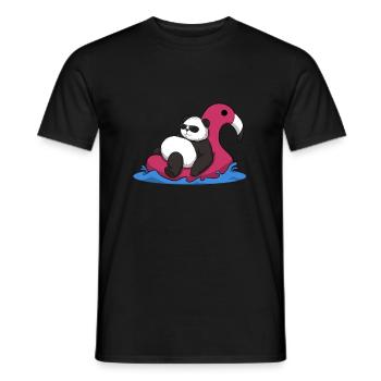 Panda Floater Chiller Chill Out - T-shirt homme - noir - Devant - AI Model Male 178 light (178cm)