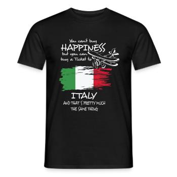 Italy Italy - Men's T-Shirt - black - Front - AI Model Male 178 light (178cm)