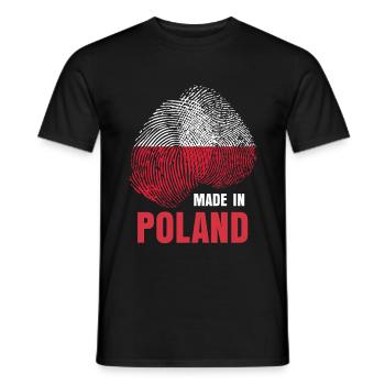 Poland Poland Polska - Men's T-Shirt - black - Front - AI Model Male 178 light (178cm)