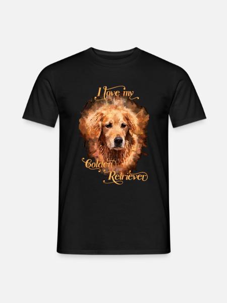 My pet dog golden retriever - Men's T-Shirt - black