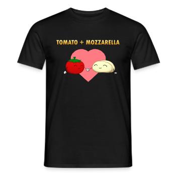 Tomate Mozarella - Männer T-Shirt - Schwarz - Vorne - AI Model Male 178 light (178cm)