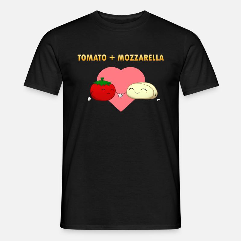 Tomate Mozarella - Männer T-Shirt - Schwarz