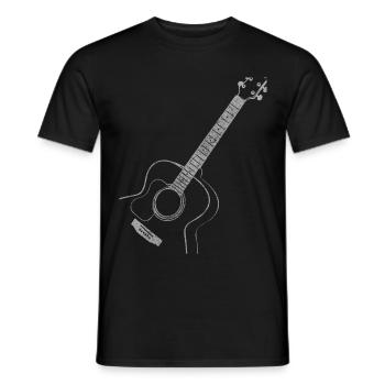 Gitarre - Männer T-Shirt - Schwarz - Vorne - AI Model Male 178 light (178cm)