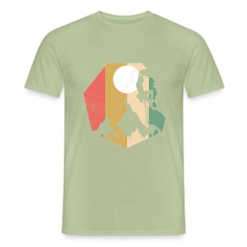 Climb - Men's T-Shirt - sage - Front - AI Model Male 178 light (178cm)