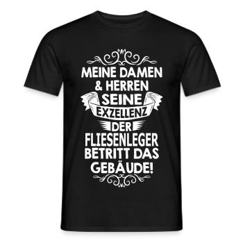 fliesenleger - Männer T-Shirt - Schwarz - Vorne - AI Model Male 178 light (178cm)