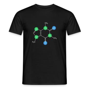 Produits chimiques Caféine - T-shirt homme - noir - Devant - AI Model Male 178 light (178cm)