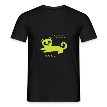 Tiger - Wildkatze - Männer T-Shirt - Schwarz - Vorne - AI Model Male 178 light (178cm)