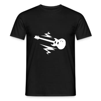 Guitar - Guitar / E-Guitar / Heavy Metal - Men's T-Shirt - black - Front - AI Model Male 178 light (178cm)