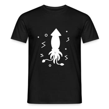Squid - Octopus / Octopus - Sepia / Animal Lover - Men's T-Shirt - black - Front - AI Model Male 178 light (178cm)