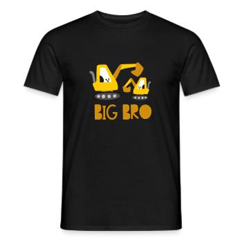 Grosser Bruder 2021 mit Bagger Baustellenfahrzeug - Männer T-Shirt - Schwarz - Vorne - AI Model Male 178 light (178cm)