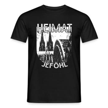 Heimat Jeföhl Köln Dom Domstadt Deutz Kölle Gefühl - Männer T-Shirt - Schwarz - Vorne - AI Model Male 178 light (178cm)