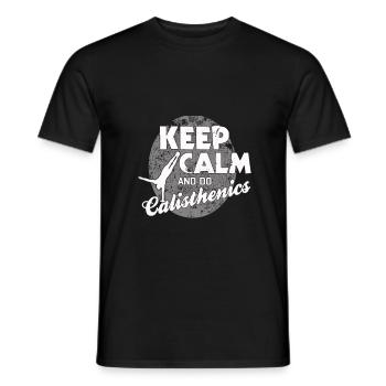 Cadeau de callisthénie - T-shirt homme - noir - Devant - AI Model Male 178 light (178cm)
