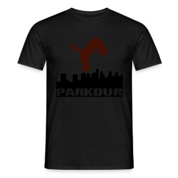 parkour - T-shirt homme - noir - Devant - AI Model Male 178 light (178cm)