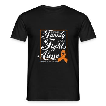 Soutien et motivation pour la leucémie familiale - T-shirt homme - noir - Devant - AI Model Male 178 light (178cm)