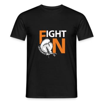 Fight leukemia like a boxer - Men's T-Shirt - black - Front - AI Model Male 178 light (178cm)