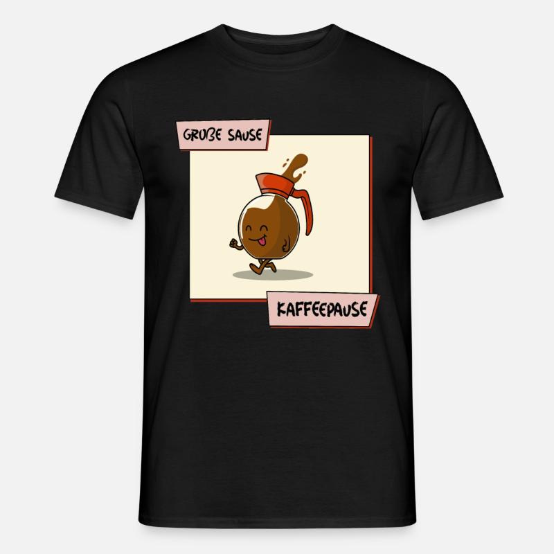 Große Sause Kaffeepause - Männer T-Shirt - Schwarz