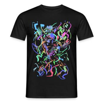 Art - Men's T-Shirt - black - Front - AI Model Male 178 light (178cm)