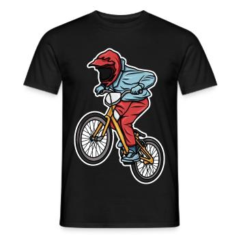 Funny BMX boy - Men's T-Shirt - black - Front - AI Model Male 178 light (178cm)