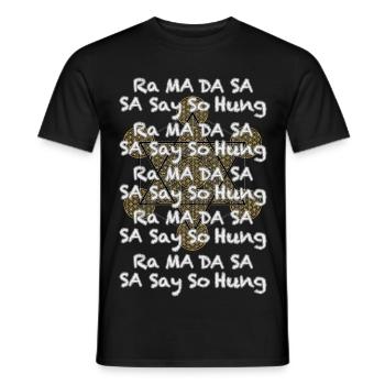 Mantra of Healing - Men's T-Shirt - black - Front - AI Model Male 178 light (178cm)