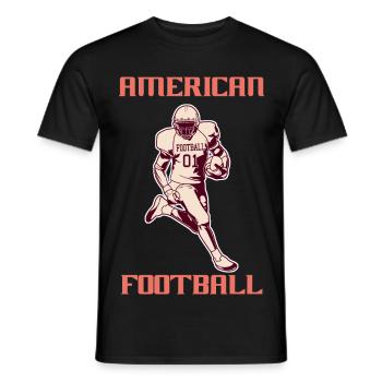 Football américain - T-shirt homme - noir - Devant - AI Model Male 178 light (178cm)