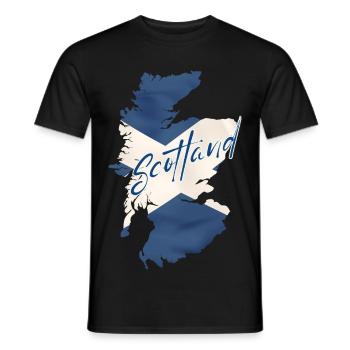 Flagge von Schottland, Schottischer Stolz - Männer T-Shirt - Schwarz - Vorne - AI Model Male 178 light (178cm)