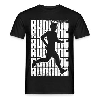 Fun running - Men's T-Shirt - black - Front - AI Model Male 178 light (178cm)