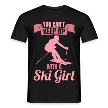 Skieur - T-shirt homme - noir - Devant - AI Model Male 178 light (178cm)