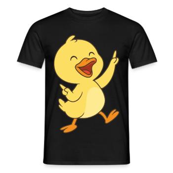 Dancing ducklings - Men's T-Shirt - black - Front - AI Model Male 178 light (178cm)