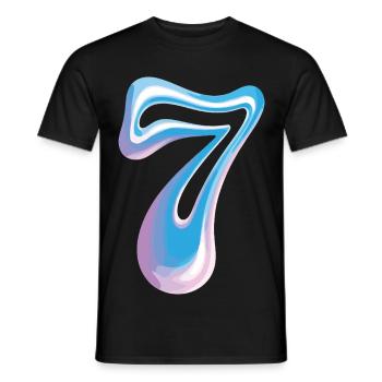 Funny Group 7 67 Meme Halloween Costume - Men's T-Shirt - black - Front - AI Model Male 178 light (178cm)
