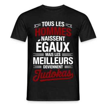All men are born equal, but the best - Men's T-Shirt - black - Front - AI Model Male 178 light (178cm)