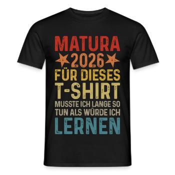 Maturité 2026 - T-shirt homme - noir - Devant - AI Model Male 178 light (178cm)
