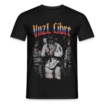 Free Venezuela - Men's T-Shirt - black - Front - AI Model Male 178 light (178cm)