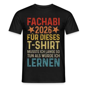 Fachabi 2026 - T-shirt homme - noir - Devant - AI Model Male 178 light (178cm)