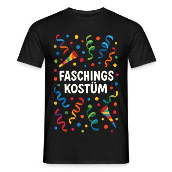 Costume de confettis de carnaval coloré - T-shirt homme - noir - Devant - AI Model Male 178 light (178cm)
