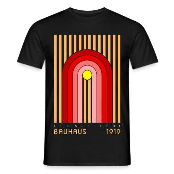The Spirit Of Bauhaus 1919 - Men's T-Shirt - black - Front - AI Model Male 178 light (178cm)