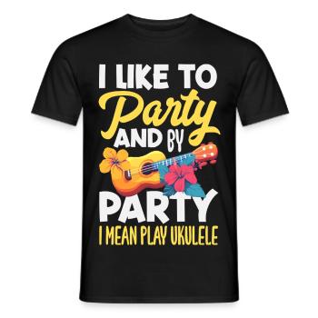 Lustiges Ukulele Designs Und Sprüche - Männer T-Shirt - Schwarz - Vorne - AI Model Male 178 light (178cm)