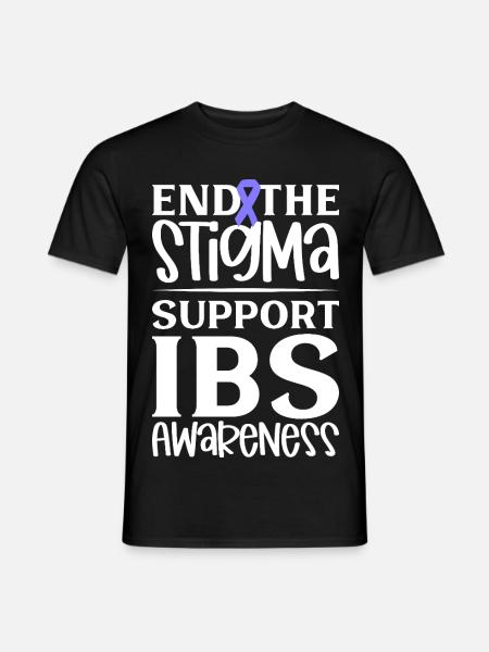 IBS Awareness - Stigma beenden - Männer T-Shirt - Schwarz