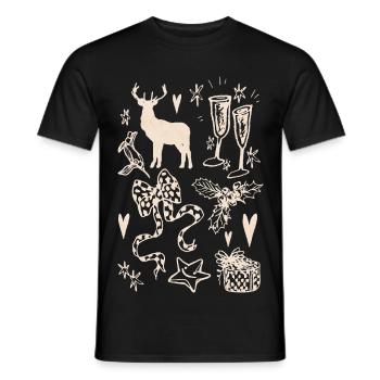 WEIHNACHTSSAMMLUNG - Männer T-Shirt - Schwarz - Vorne - AI Model Male 178 light (178cm)