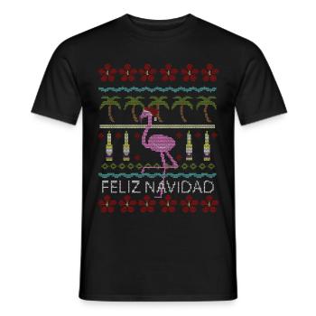 Flamingo - Men's T-Shirt - black - Front - AI Model Male 178 light (178cm)
