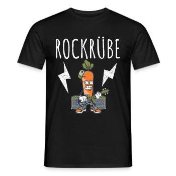 ROCK RÜBE Karotte Gitarre Retro Vintage - T-shirt homme - noir - Devant - AI Model Male 178 light (178cm)